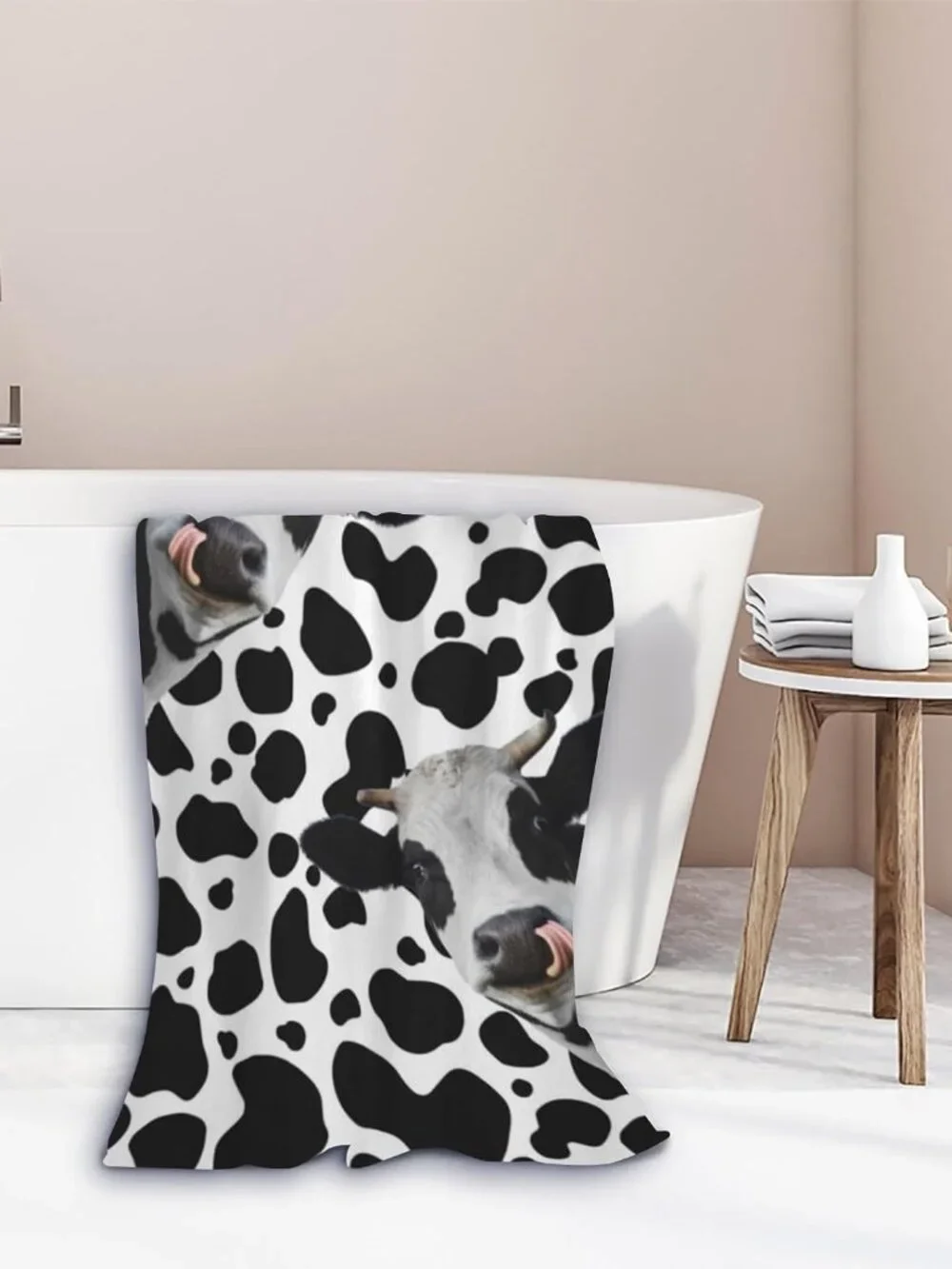 Cow Print Beach Towel, Quick Dry Super Absorbent 60X30 in Bath Towels, Lightweig